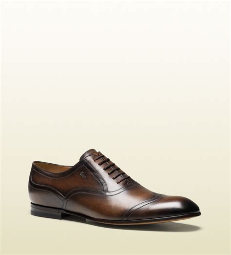 gucci shaded leather lace up shoes|luxury men's shoes lace up.